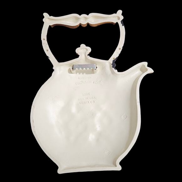 1995 Home Interiors Wall Plaques Set of 3 Teapot Coffee Pot Skillet Floral Fruit - Picture 7 of 8